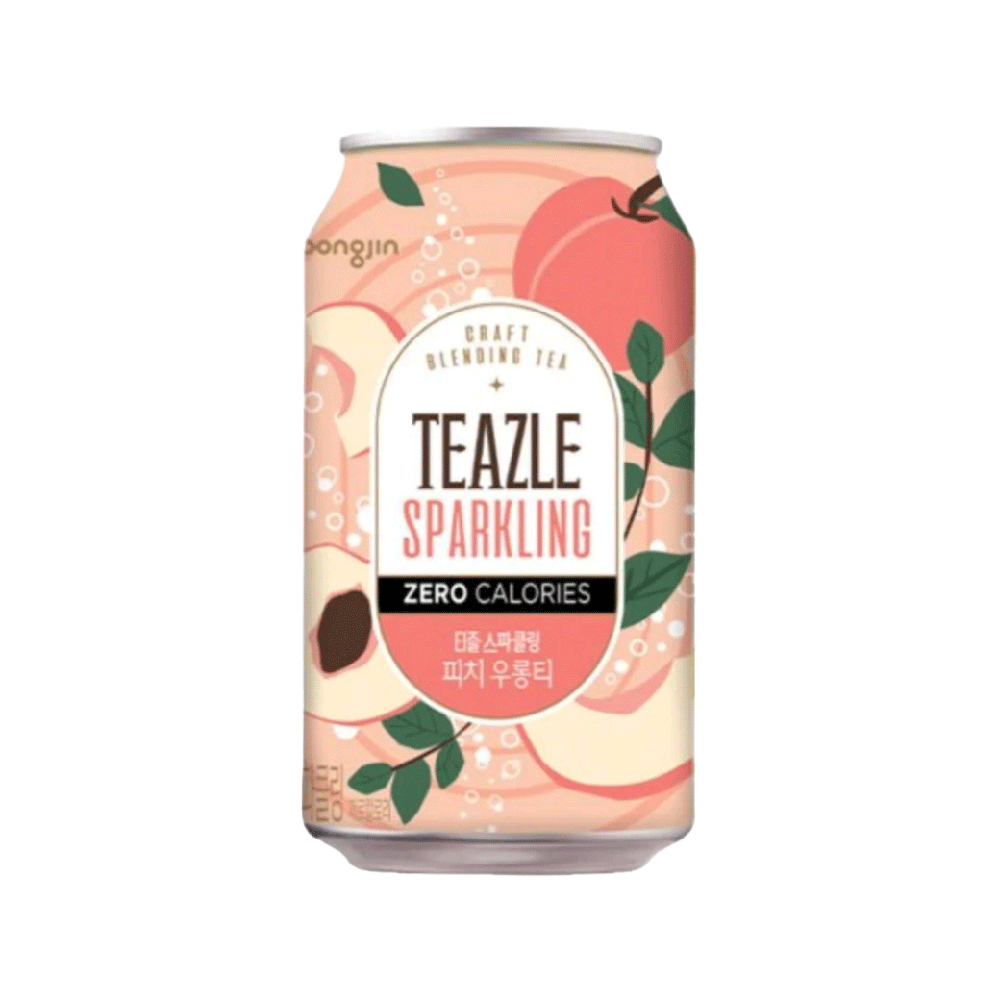 WOONG JIN Teazle Zero Sparkling Peach & Oolong Tea 340ml WOONG JIN Teazle Zero Sparkling Peach & Oolong Tea 340ml