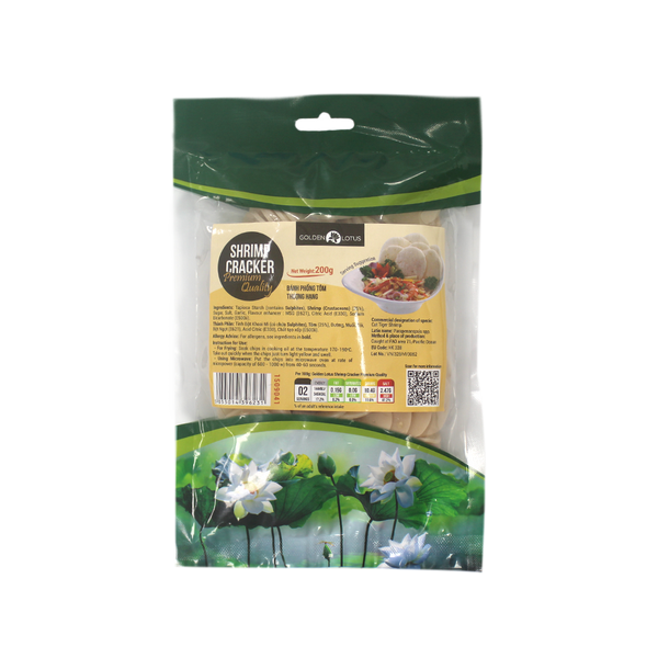 Golden Lotus Shrimp Cracker Premium 200g (Case 25) - Longdan Official
