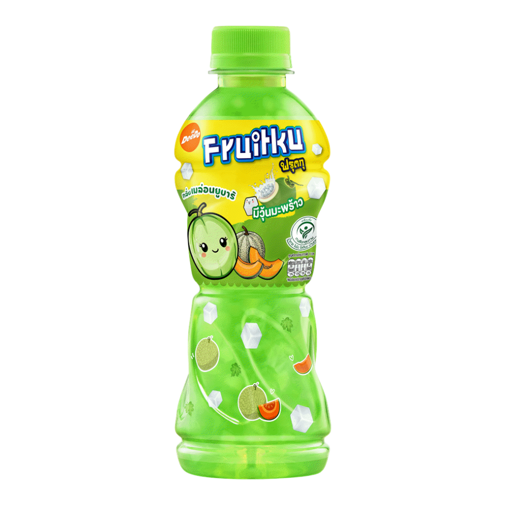 DEEDO Fruitku Melon Juice Flavor With Nata De Coco 280ml