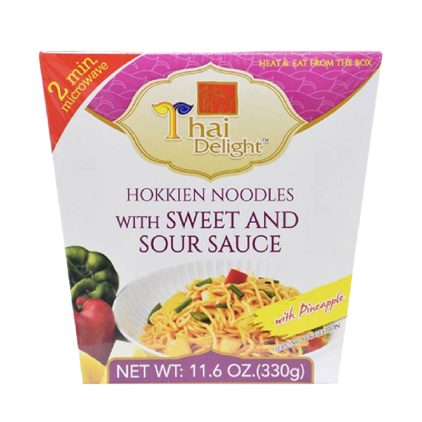 THAI DELIGHT Hokkien Noodles With Sweet Sour Sauce 330g (Case 12) - Longdan Official