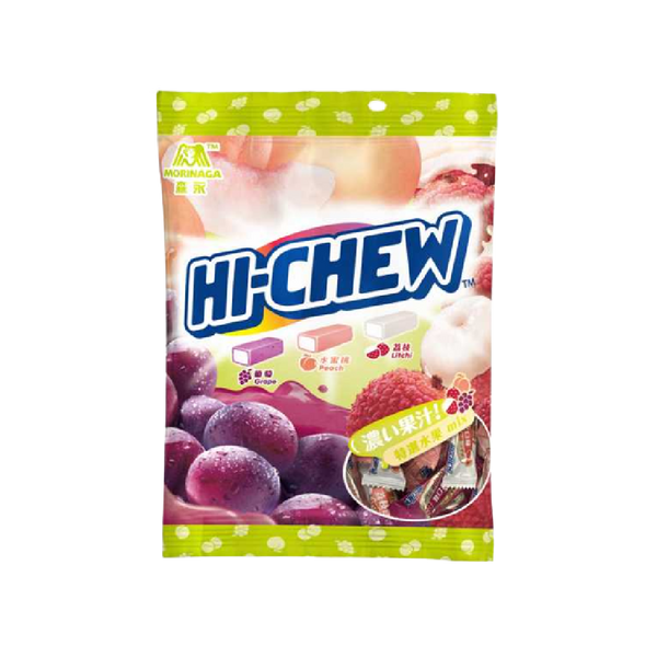 MORINAGA Hi-Chew Grape, Peach & Lychee Favors 110g - Longdan Official