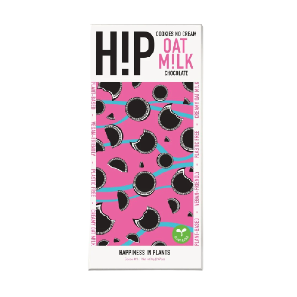 HIP Cookies No Cream Oat Milk Chocolate Bar 70g