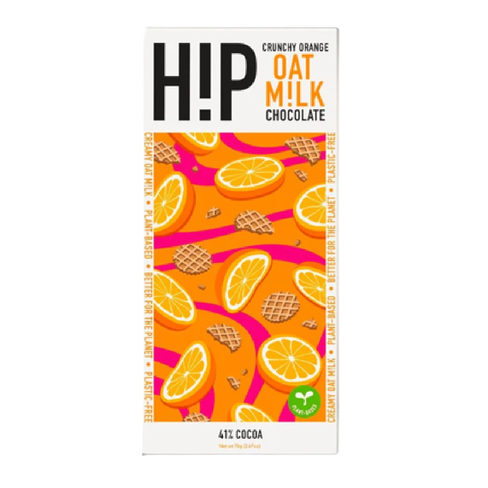 HIP Crunchy Orange Oat Milk Chocolate Bar 70g