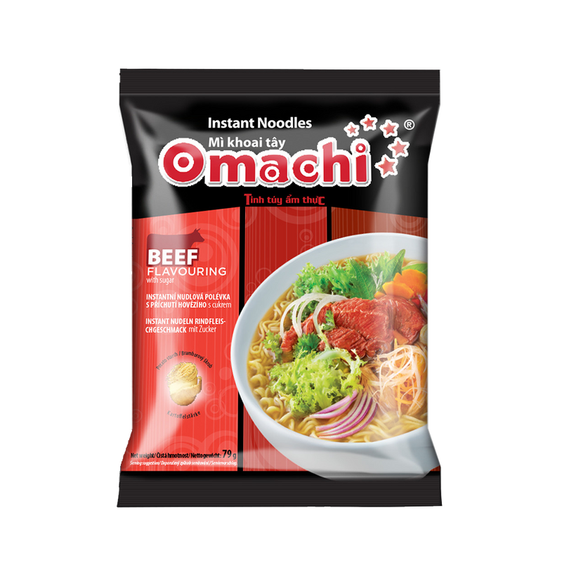 OMACHI Instant Noodles With Potato Starch _ Beef Flavouring 79g