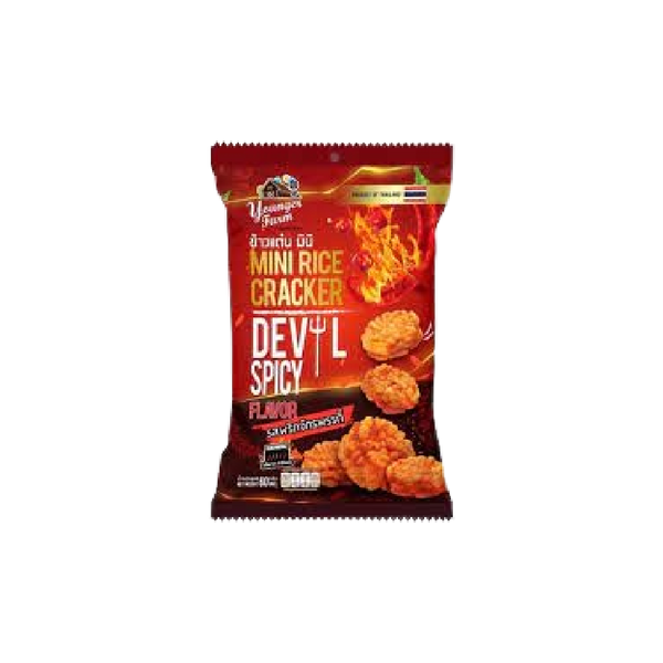 YOUNGER FARM Mini Rice Cracker Devil Spicy Flavour 60g