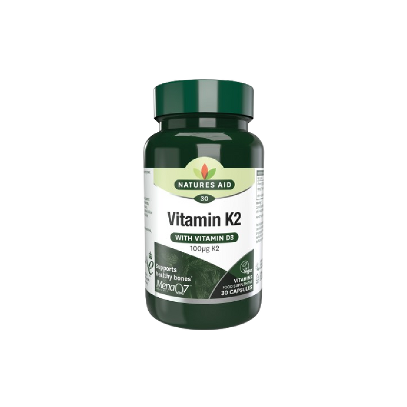NATURES AID Vitamin K2 MenaQ7 30 Capsules