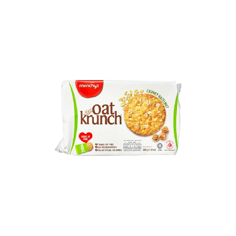 MUNCHY'S Oat Krunch Chunky Biscuit - Hazelnut Flavour (26g*8) 208g