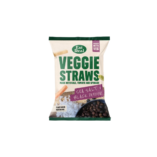 EAT REAL Veggie Straws Sea Salt Black Pepper 110g
