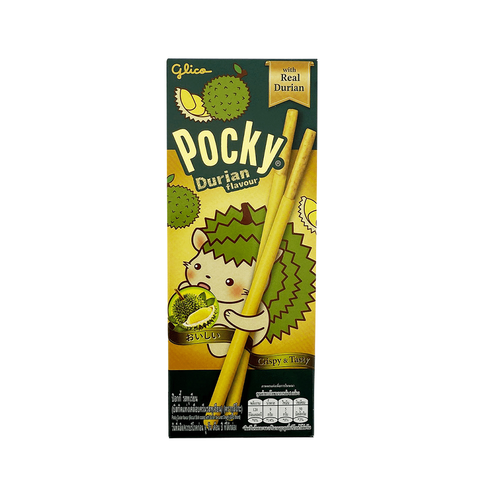 Pokoテルミースティック2本 GLICO POCKY Sticks - Durian 25g