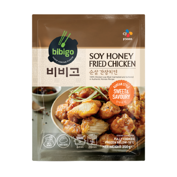CJ BIBIGO Korean Style Fried Chicken with Soy & Honey Sauce 350g (Frozen) - Longdan Official