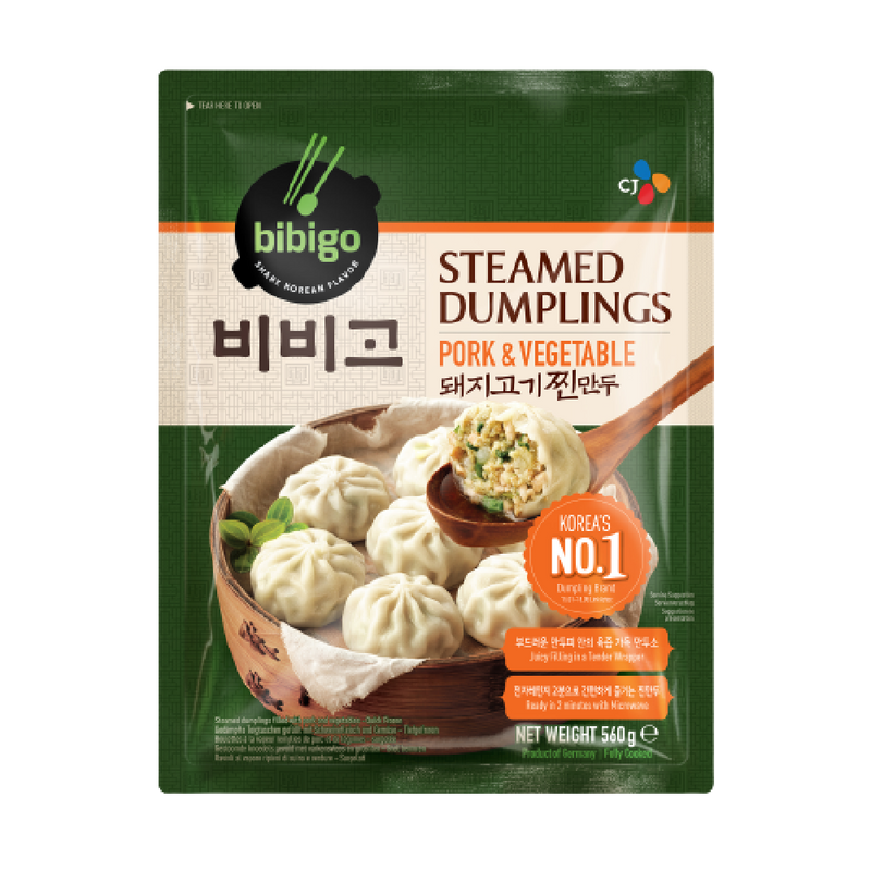 CJ BIBIGO Steamed Dumplings Pork & Vegetable 560g (Frozen) - Longdan Official
