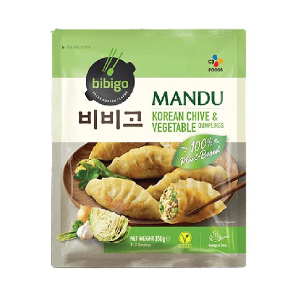 CJ BIBIGO Original Dumplings Plant-Based Chive & Vegetable 350g (Frozen) - Longdan Official