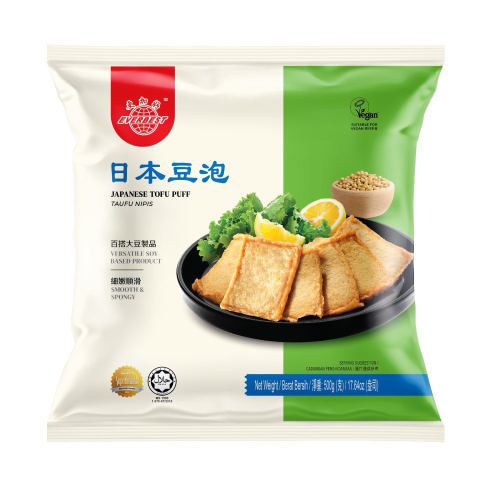 EVERBEST Japanese Tofu Puff 500g (Frozen)