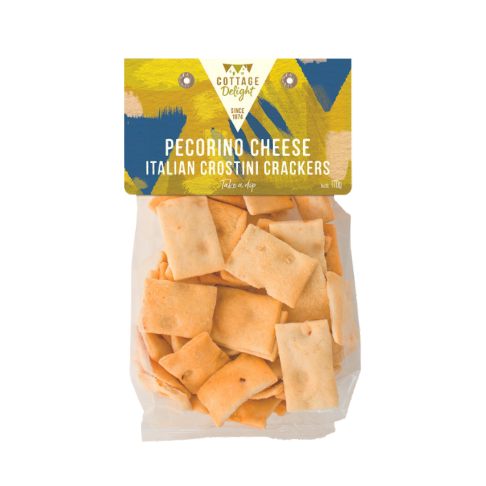 COTTAGE DELIGHT Pecorino Cheese Italian Crostini Crackers 170g