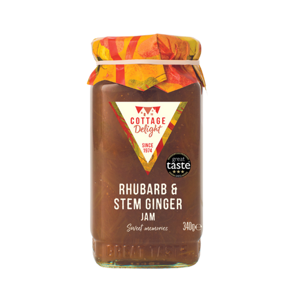 COTTAGE DELIGHT Rhubarb & Stem Ginger Jam 340g - Longdan Official