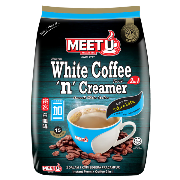 MEETU White Coffee 'N' Creamer 2 in 1 375g (Case 24)