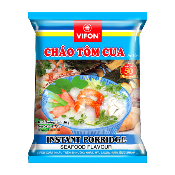 Vifon Instant Porridge Seafood Flavour 50g (Case 50) Box