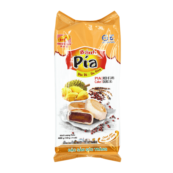 Tan Hue Vien Vegetarian Pia Cake Red Bean - Durian 400g (Frozen) - Longdan Official Online Store