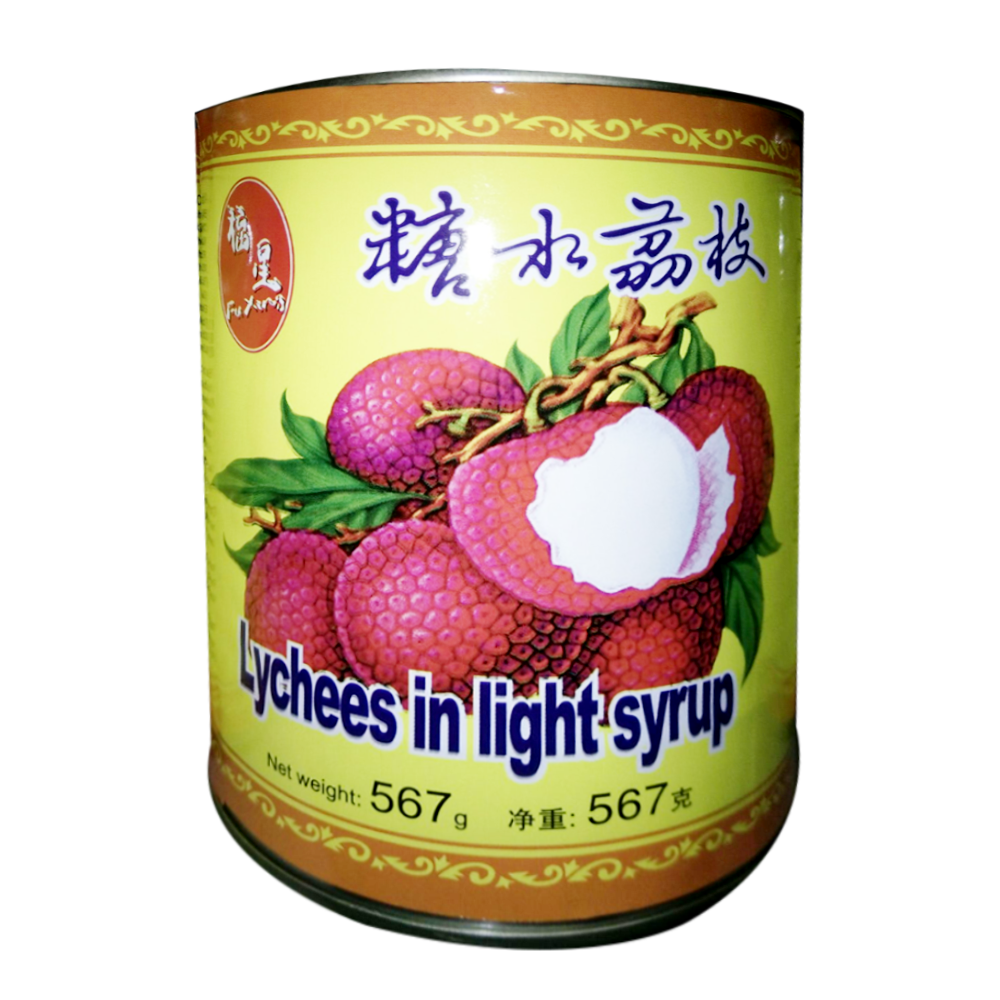 FU XING Lychees In Light Syrup 567g