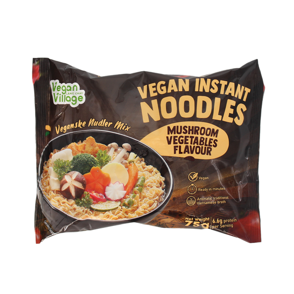 VEGAN VILLAGE Vegan Instant Noodles Vegetable & Mushroom Flavour 70g - Longdan Official