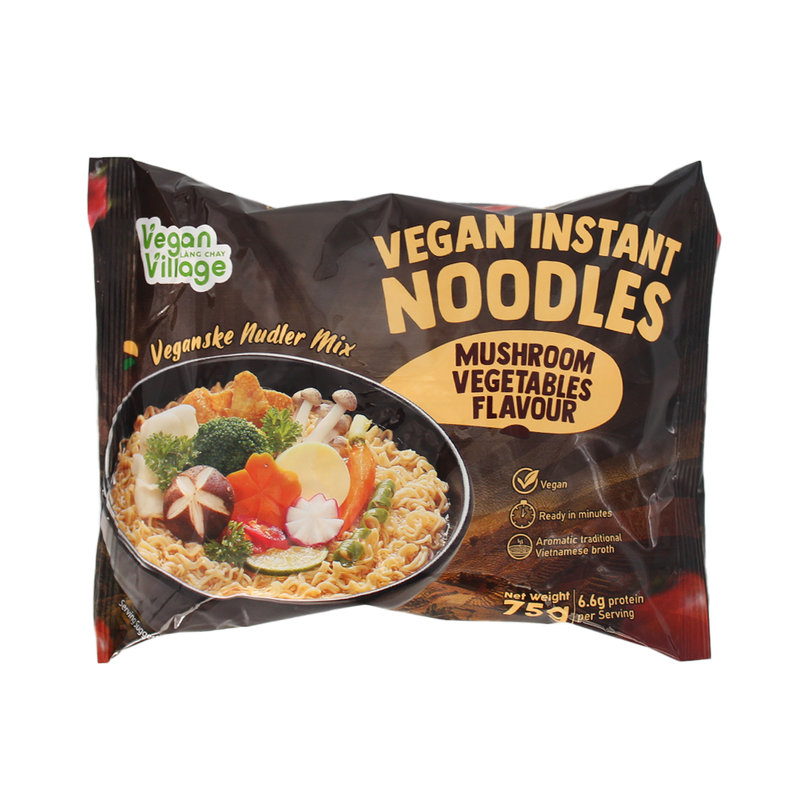 VEGAN VILLAGE Vegan Instant Noodles Vegetable & Mushroom Flavour 70g (Case 30) - Longdan Official