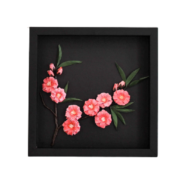 Paper Flowers Shadow Box 25x25 - Sakura Flower - Longdan Official