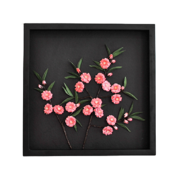 Paper Flowers Shadow Box 40x40 - Sakura Flower - Longdan Official
