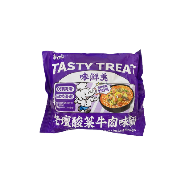 Baixiang Instant Noodles Artificial Beef with Sauerkraut Flavour 86g