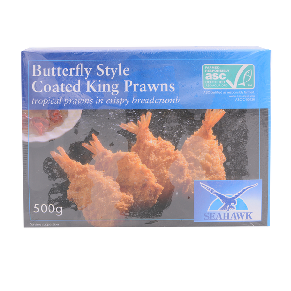 Seahawk Crumbed Butterfly King Prawn 500g (Frozen) - Longdan Online Supermarket