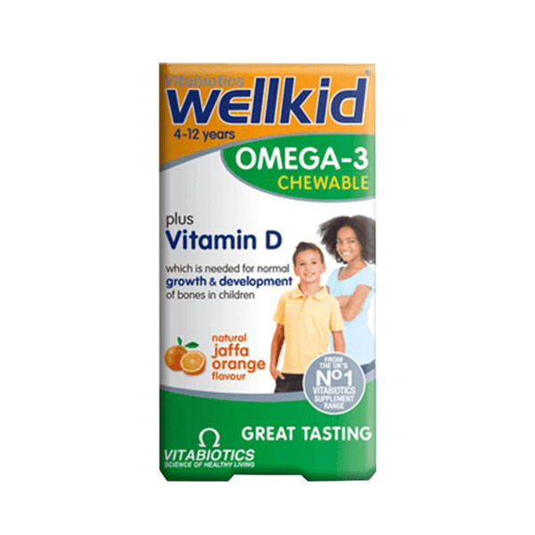 VITABIOTICS Wellkid Omega-3 Chewable Orange 60 Capsules