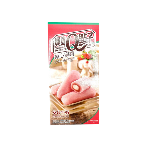 Q MOCHI Milk Roll Strawberry Flavour 150g (Case 24)