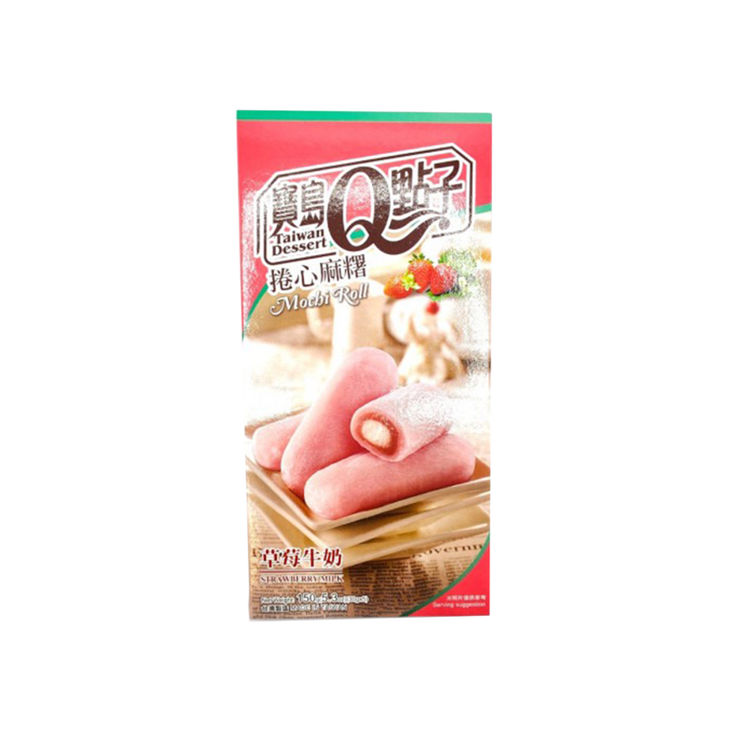 Q MOCHI Milk Roll Strawberry Flavour 150g (Case 24)