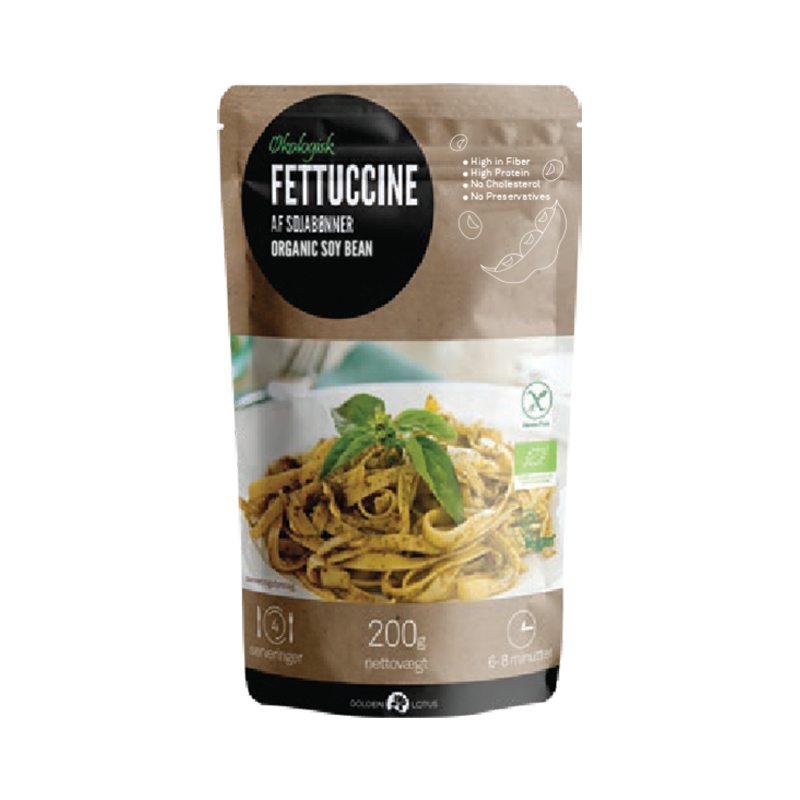 Golden Lotus Organic Soybean Fettuccine 200g - Longdan Official