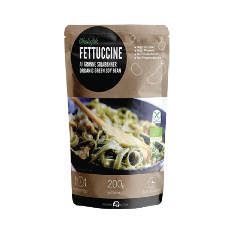 Golden Lotus Organic Green Soybean Fettuccine 200g - Longdan Official