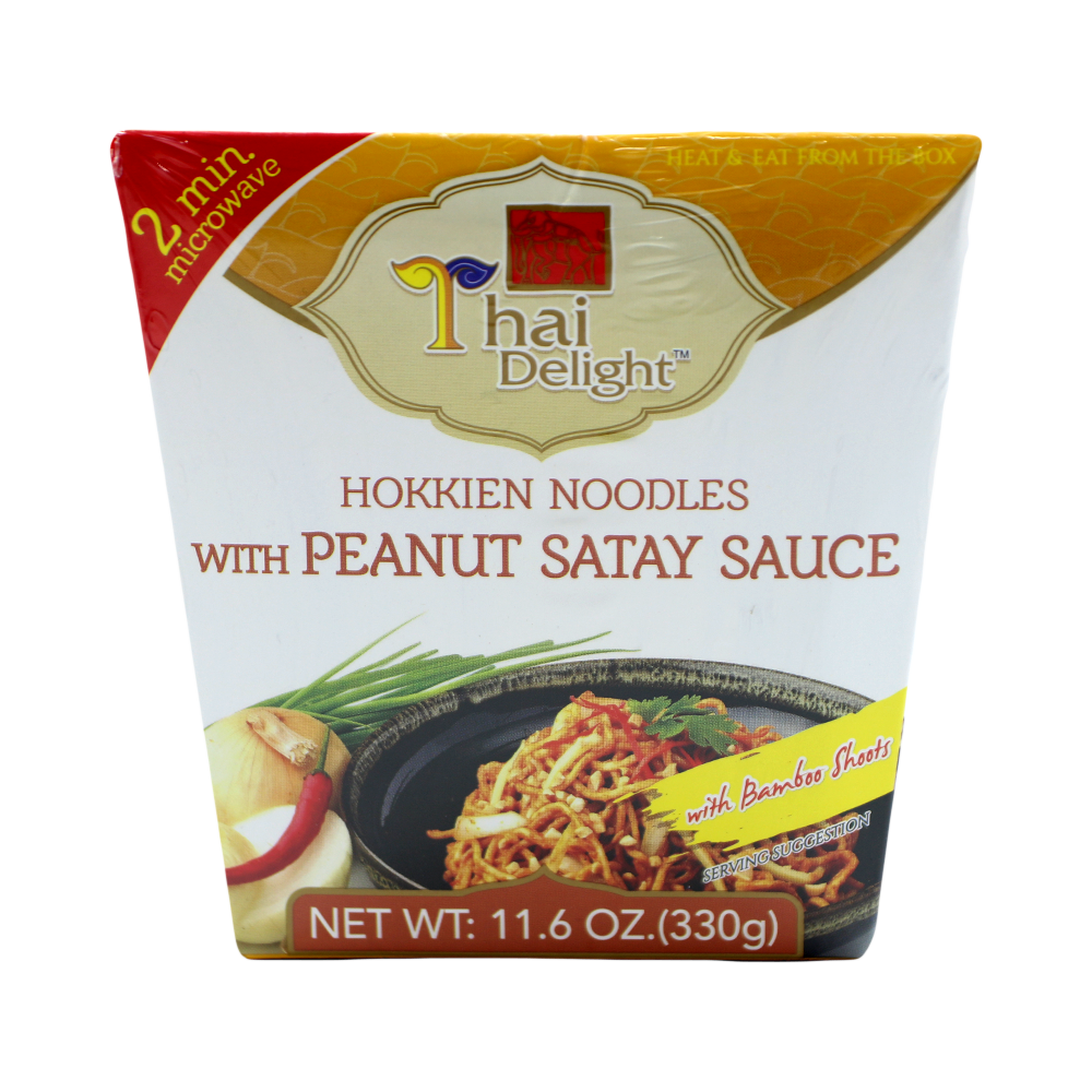 THAI DELIGHT Hokkien Noodles With Peanut Satay Sauce 330g (Case 12)