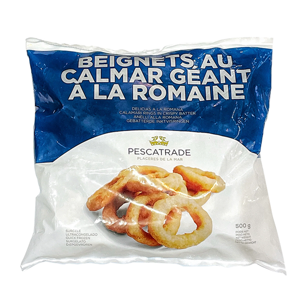 Pescatrade Calamari Rings In Crispy Batter 500G (Frozen)