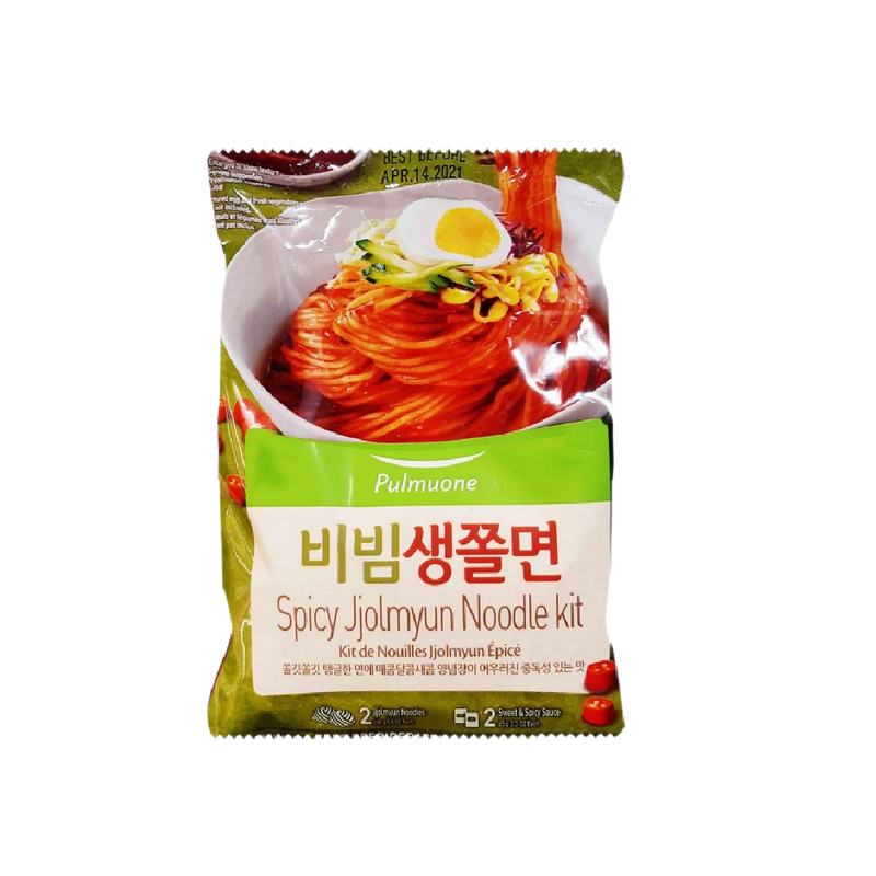 PULMUONE Jjolmyun Spicy Chewing Noodle Kit 460g (Chilled)