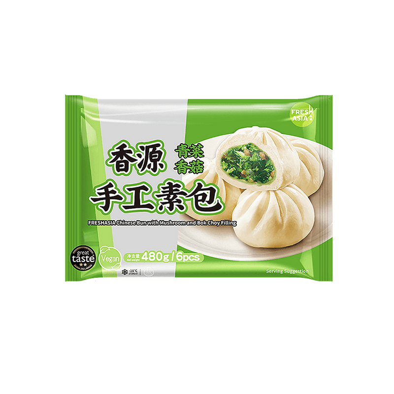FRESHASIA Mushroom & Bok Choy Bun 480g (Frozen)