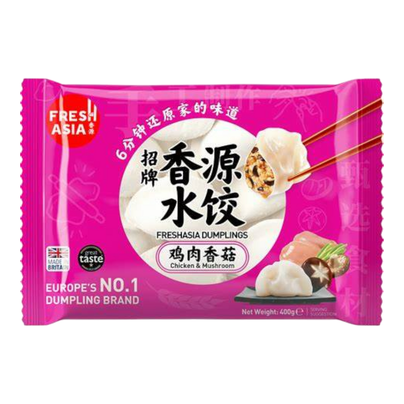 FRESHASIA Chicken & Mushroom Dumplings 400g (Frozen)
