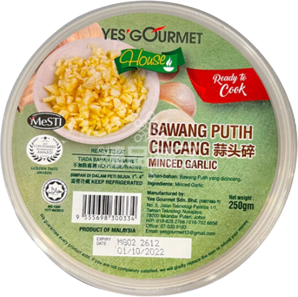 YES GOURMET MINCED GARLIC 250g