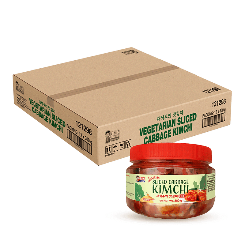 KIM'S KITCHEN PREMIUM Sliced Cabbage Kimchi (Fish Free) 300g (Case 12)