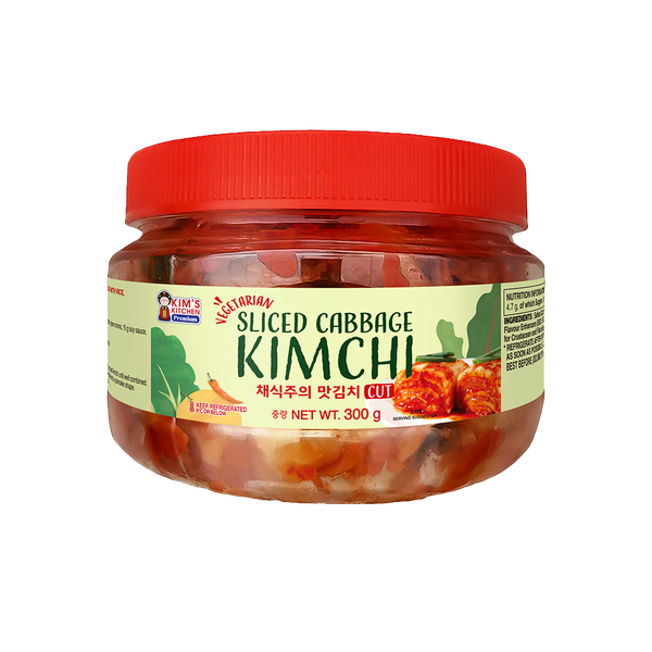 KIM'S KITCHEN PREMIUM Sliced Cabbage Kimchi (Fish Free) 300g