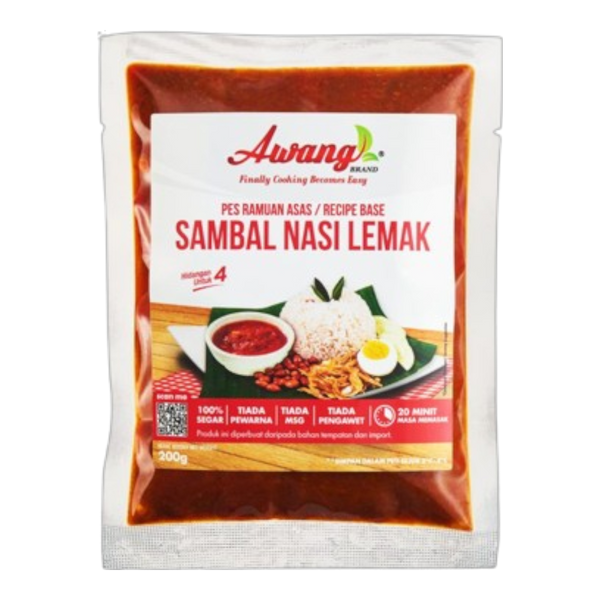 AWANG BRAND COCONUT RICE SAMBAL BASE PASTE 200g
