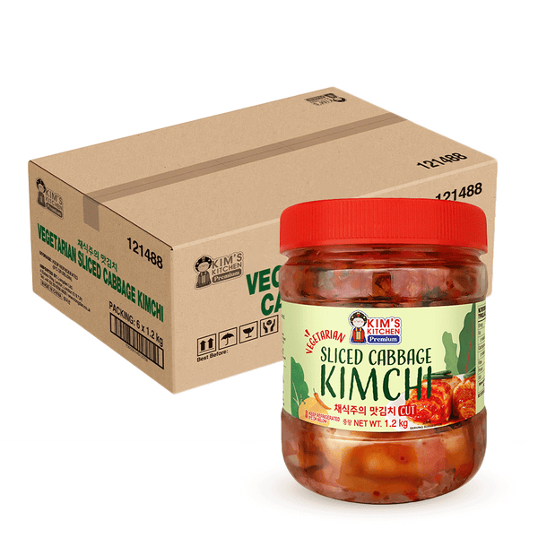 KIM'S KITCHEN PREMIUM Sliced Cabbage Kimchi (Fish Free) 1.2kg (Case 6)