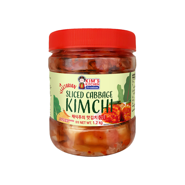 KIM'S KITCHEN PREMIUM Sliced Cabbage Kimchi (Fish Free) 1.2kg