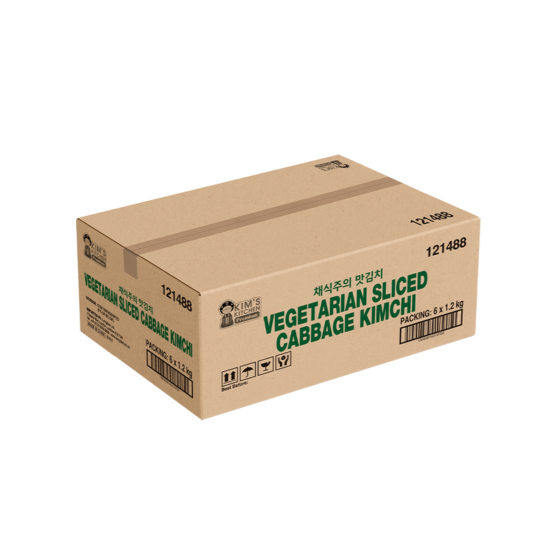 KIM'S KITCHEN PREMIUM Sliced Cabbage Kimchi (Fish Free) 1.2kg (Case 6)