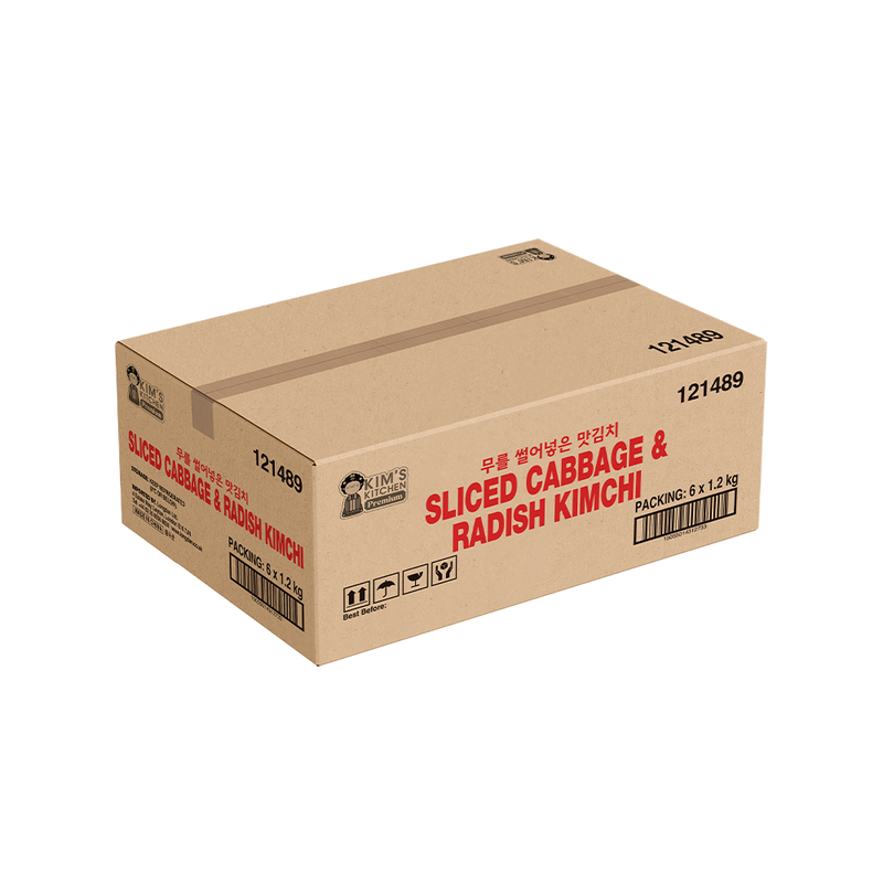 KIM'S KITCHEN PREMIUM Sliced Cabbage & Radish Kimchi 1.2kg (Case 6)