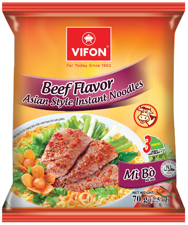 Vifon Beef Flavour Instant Noodles 70g - Longdan Official