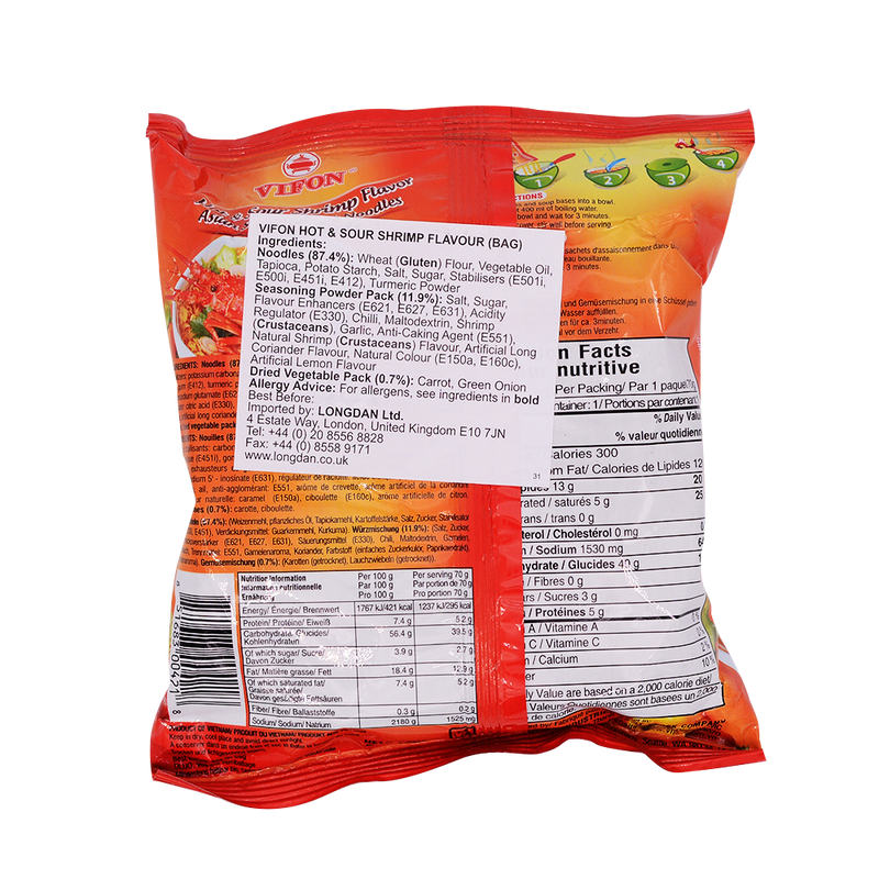 Vifon Hot & Sour Shrimp Flavour 70g