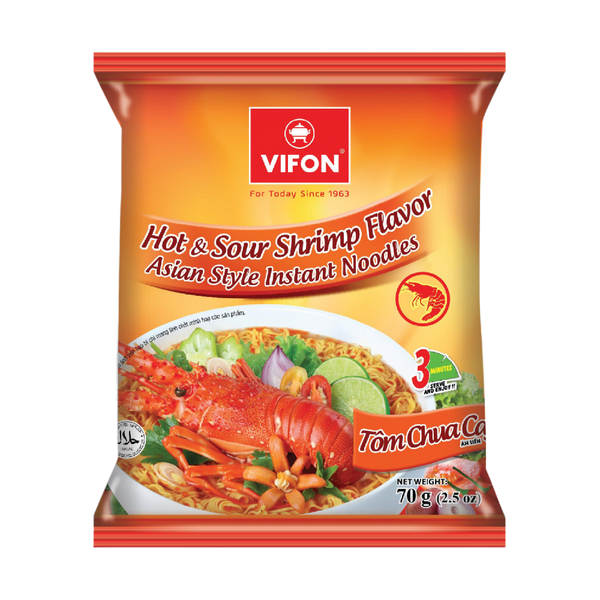 Vifon ပုဇွန်အပူနှင့်အချဉ်အရသာ 70 ဂရမ်